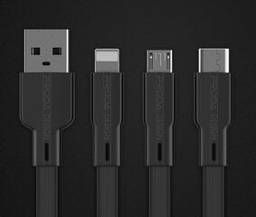 USB кабель Proda PD-B18i Lightning 2.4A, черный, 1.0 м цена и информация | Кабели для телефонов | kaup24.ee