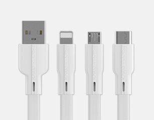 USB кабель Proda PD-B18m microUSB 2.1A, белый, 1 м цена и информация | Кабели для телефонов | kaup24.ee