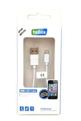 Laadimisjuhe Tellos Professional Apple Lightning valge, 1.0m hind ja info | Mobiiltelefonide kaablid | kaup24.ee