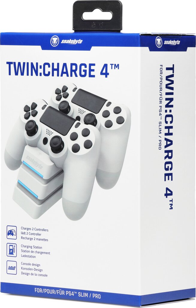 PlayStation 4 juhtpultide laadimisalus Snakebyte TWIN:CHARGE 4™ hind ja info | Mängupuldid | kaup24.ee
