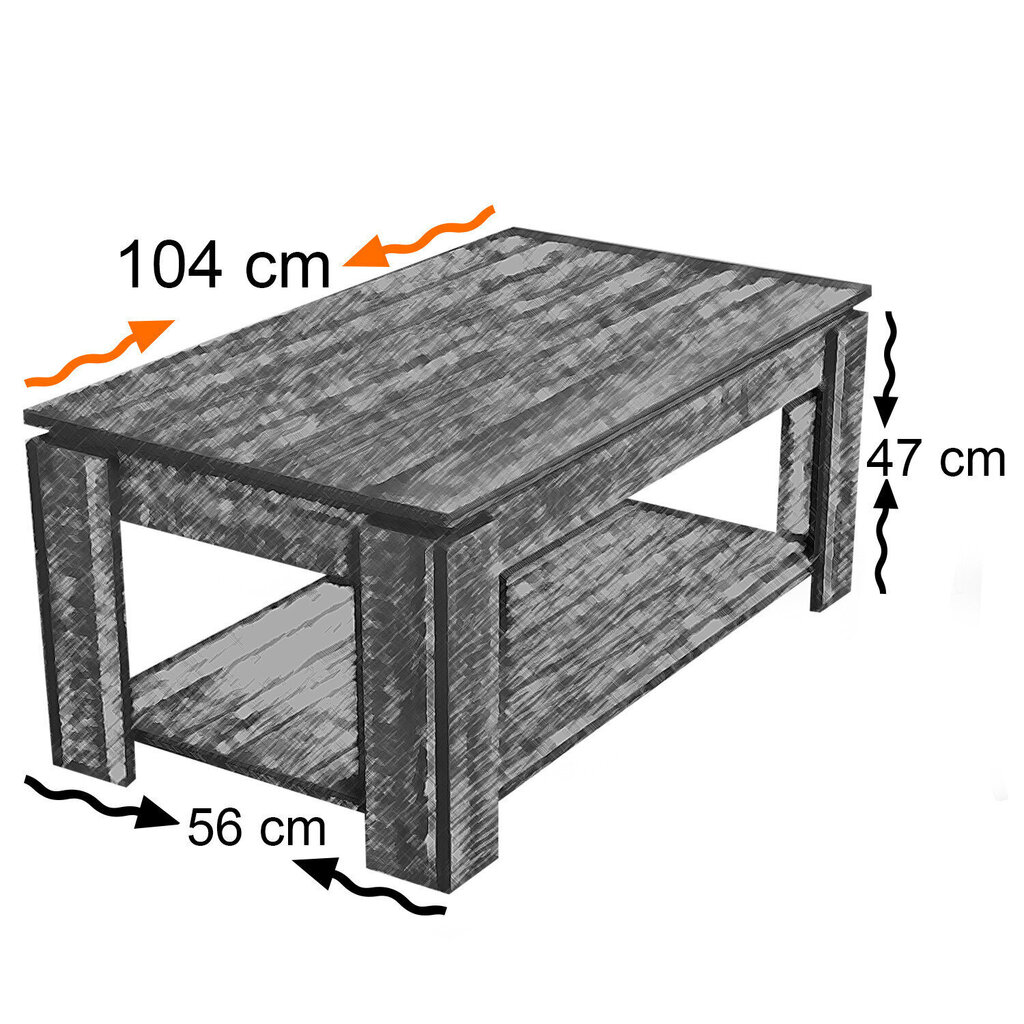 Diivanilaud Shelf, tumepruun hind ja info | Diivanilauad | kaup24.ee