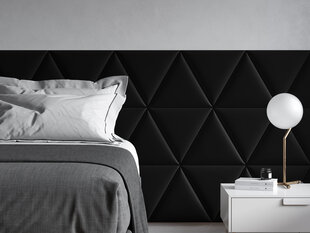 Мягкие настенные панели Mazzini Sofas Heather L4, черные, 3 шт. цена и информация | Мягкие стеновые панели | kaup24.ee
