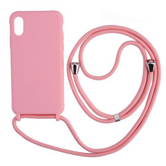 Telefoniümbris Strap Silicone Case Apple iPhone 12 mini, roosa hind ja info | Telefoni kaaned, ümbrised | kaup24.ee