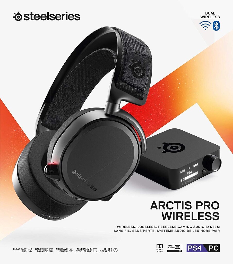 SteelSeries, Arctis Pro Wireless, Must hind ja info | Kõrvaklapid | kaup24.ee