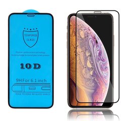 Защитное стекло 10D Full Glue для Apple iPhone 12/12 Pro, выгнутое (черное) цена и информация | Защитные пленки для телефонов | kaup24.ee