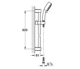 Dušikomplekt Grohe Tempesta Cosmopolitan, 27578002 цена и информация | Душевые комплекты и панели | kaup24.ee