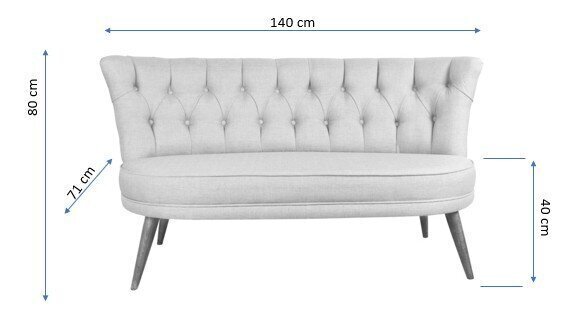 Diivan Artie Richland Loveseat, kreemjas värv hind ja info | Diivanid ja diivanvoodid | kaup24.ee