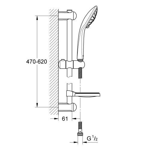 Dušikomplekt Grohe Euphoria 110 Massage, 27231001 цена и информация | Komplektid ja dušipaneelid | kaup24.ee