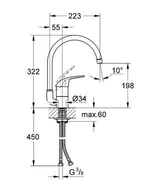 Köögisegisti Grohe Euroeco, 32752000 цена и информация | Köögisegistid | kaup24.ee