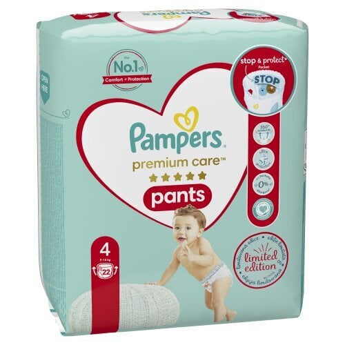 Mähkmed Pampers Premium Pants 4 suurus, 22 tk hind ja info | Mähkmed | kaup24.ee