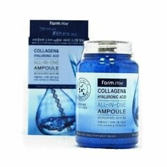Hüaluroonhappe ja kollageeniga seerum ampullis Farm Stay Collagen & Hyaluronic Acid All-in-One Ampoule, 250 ml цена и информация | Сыворотки для лица, масла | kaup24.ee