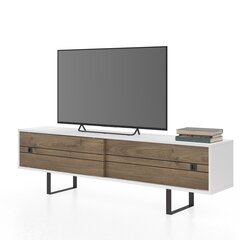ТВ столик Fiona, белый/коричневый цена и информация | Тумбы под телевизор | kaup24.ee