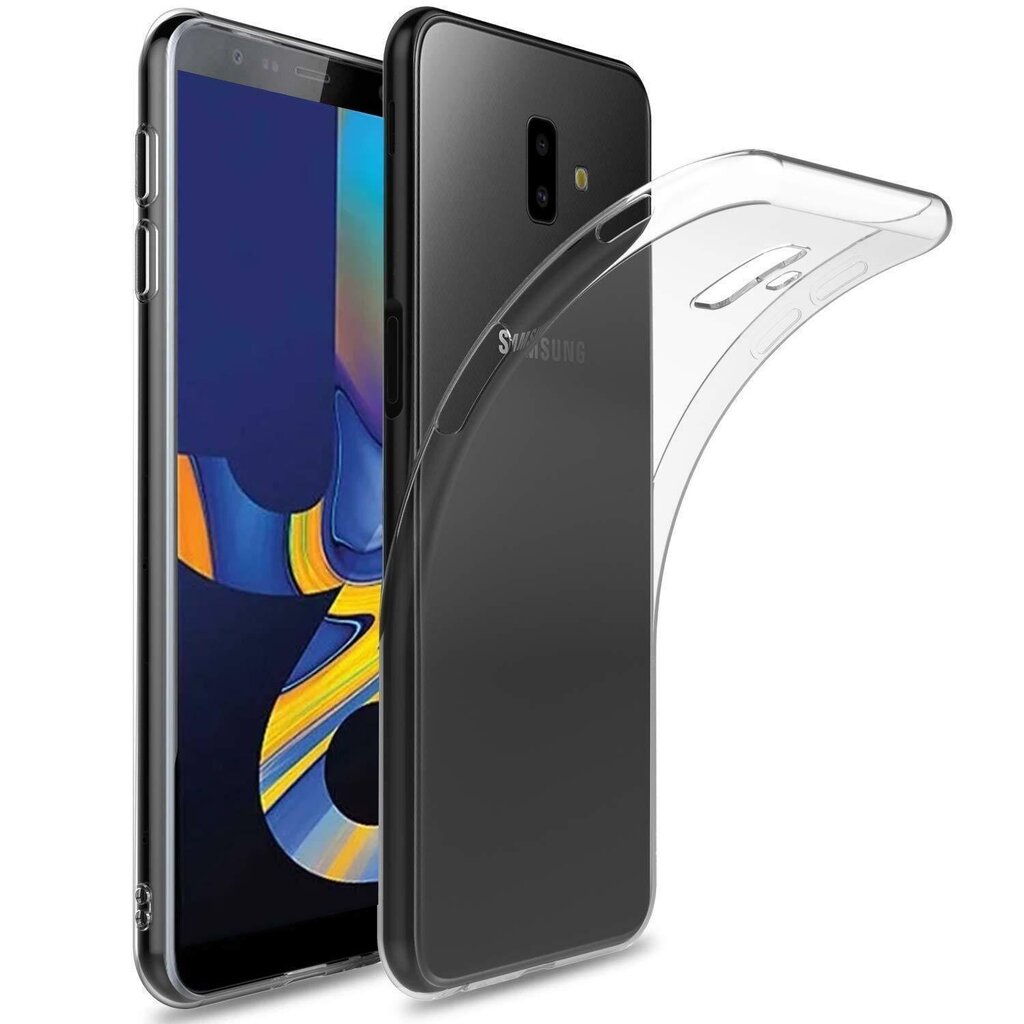 Silikoonist telefoniümbris Hallo Ultra Back Case 0.3mm Samsung J610 Galaxy J6 Plus (2018), läbipaistev hind ja info | Telefoni kaaned, ümbrised | kaup24.ee
