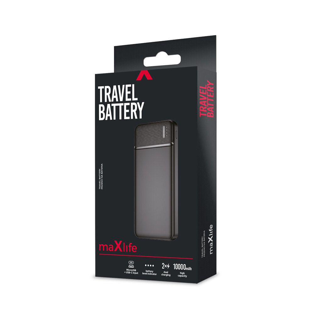 Akupank Power Bank Maxlife MXPB-01 10000mAh, must hind ja info | Akupangad | kaup24.ee