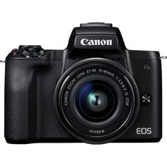 Canon EOS M50 15-45 IS STM (Black) - Valge karp (white box) цена и информация | Фотоаппараты | kaup24.ee