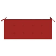 Подушка для садовой скамейки, красная, 120x50x4см цена и информация | Подушки, наволочки, чехлы | kaup24.ee