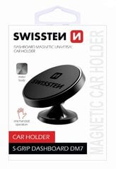 Swissten S-Grip DM7 Универсальный держатель с магнитом для устройств Черный цена и информация | Mobiiltelefonide hoidjad | kaup24.ee