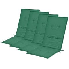 Подушки для садовых стульев, 4 шт., зеленые, 120x50x4см цена и информация | Подушки, наволочки, чехлы | kaup24.ee
