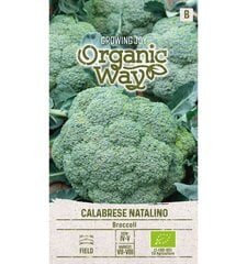 Брокколи Calabrese Natalino Organic Way 1.0 г цена и информация | Семена овощей, ягод | kaup24.ee