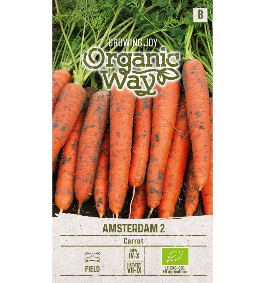 Söödav porgand Amsterdam 2 Organic Way 2,0 g hind ja info | Köögivilja-, marjaseemned | kaup24.ee