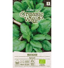 Шпинат огородный Matador Organic Way 3,0 г цена и информация | Семена овощей, ягод | kaup24.ee