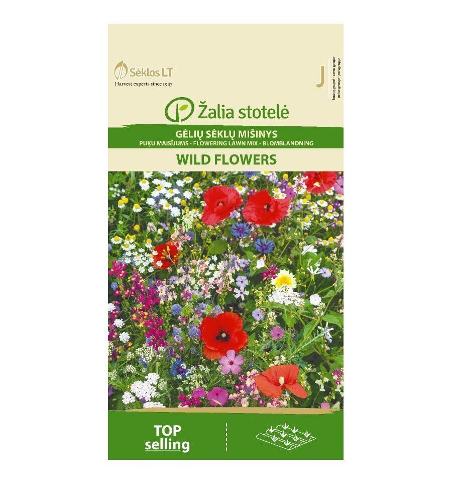 Lillesegu Wild Flowers Žalia stotelė 10,0 g hind ja info | Lilleseemned | kaup24.ee