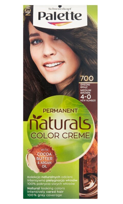 Kauakestev juuksevärv Schwarzkopf Palette Permanent Natural Colors, 700 Medium Brown hind ja info | Juuksevärvid | kaup24.ee