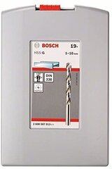 Набор свёрл по металлу Bosch HSS 1,5 2 7 4,5 4 5,5 5 1 3 2,5 3,5 6 10 6,5 7,5 8 8,5 9 9,5 мм (2608587013) цена и информация | Механические инструменты | kaup24.ee