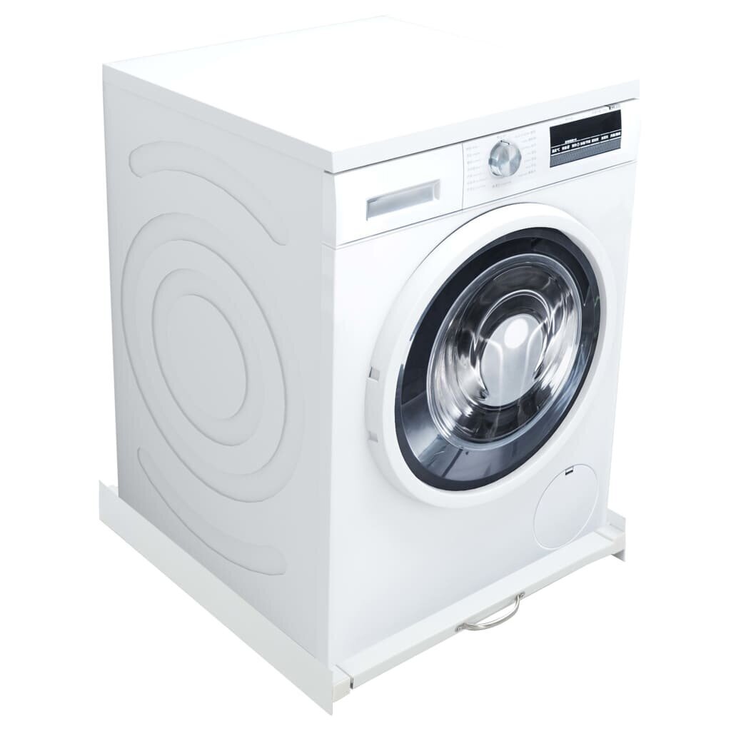 Kuivati ​​ja pesumasina ühenduskomplekt koos väljatõmmatava riiuliga hind ja info | Vannitoakapid | kaup24.ee