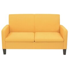 Двухместный диван, 135x65x76, желтого цвета цена и информация | Диваны | kaup24.ee