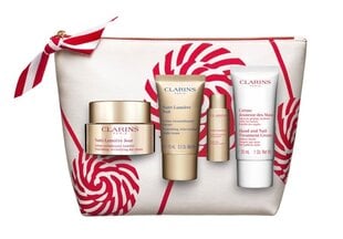 Komplekt Clarins Nutri Lumiere: päevakreem, 50 ml + öökreem, 15 ml + näolosjoon, 10 ml + kätekreem, 30 ml + kosmeetikakott hind ja info | Näokreemid | kaup24.ee