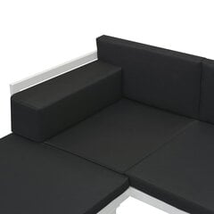 Комплект садовых диванчиков, чёрный и белый цена и информация | Комплекты уличной мебели | kaup24.ee