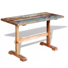 Обеденный стол, массив переработанного дерева, 120x58x78 см цена и информация | Кухонные и обеденные столы | kaup24.ee