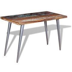 Обеденный стол, массив переработанного дерева, 120x60x76 см цена и информация | Кухонные и обеденные столы | kaup24.ee