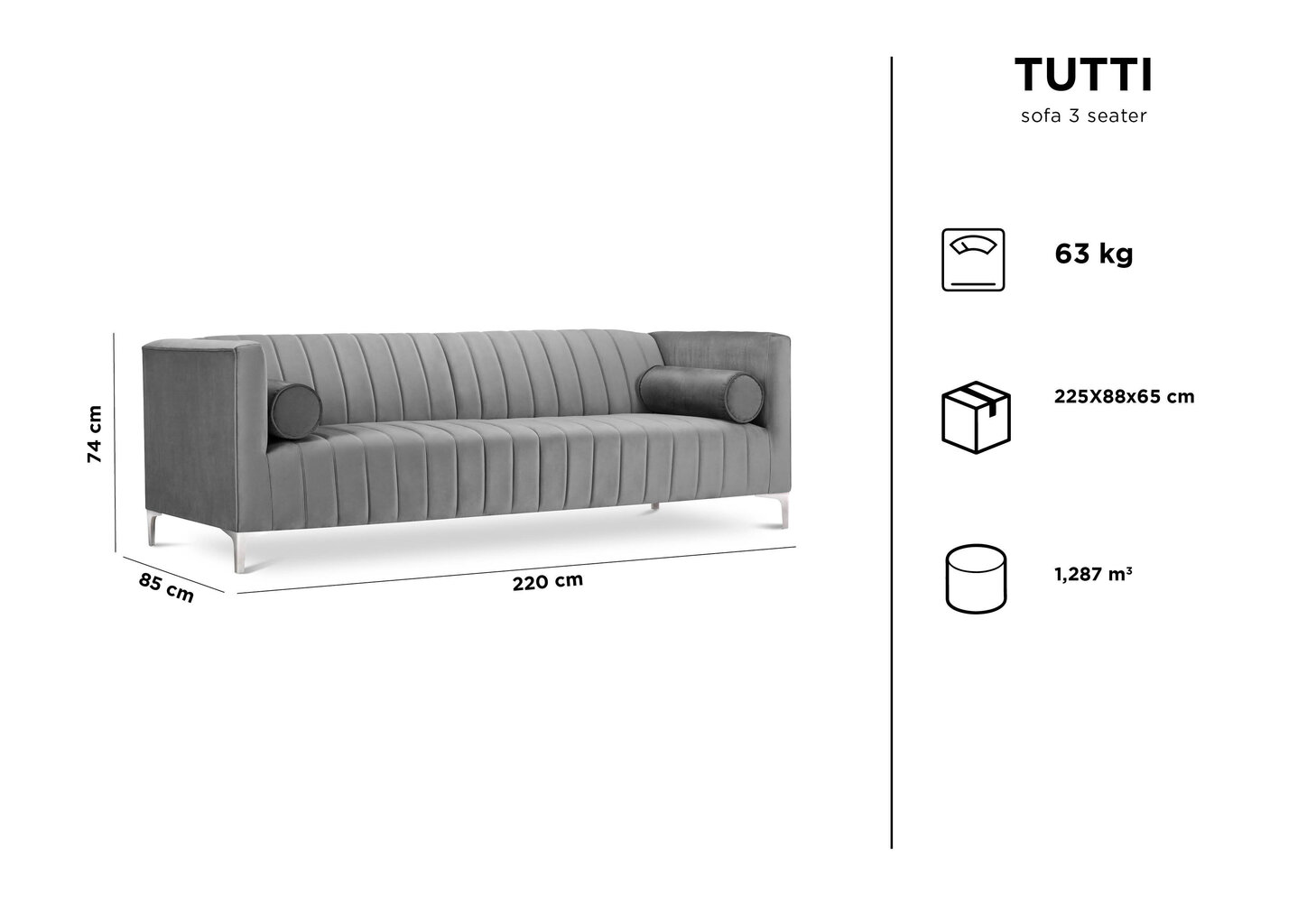 Diivan Kooko Home Tutti, kollane hind ja info | Diivanid ja diivanvoodid | kaup24.ee