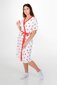 Hommikumantel "Paulina" TM Collection valge punase värviga hind ja info | Naiste hommikumantlid | kaup24.ee