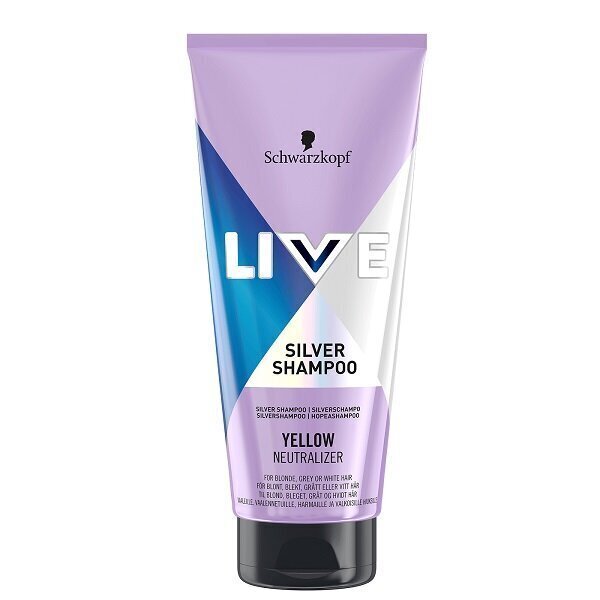 Kollast värvi neutraliseeriv šampoon blondidele juustele Schwarzkopf Live, 200 ml цена и информация | Šampoonid | kaup24.ee