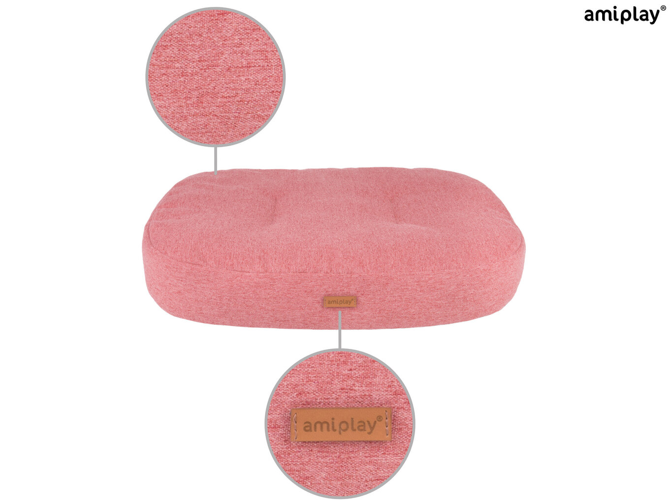 Amiplay ovaalne madrats Montana Pink XL, 102x83x11 cm hind ja info | Pesad, padjad | kaup24.ee