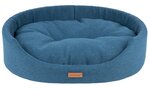 Amiplay овальный лежак Montana Blue S, 46x38x13 см