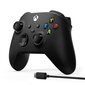 Xboxi juhtmevaba kontroller must + USB C kaabel цена и информация | Mängupuldid | kaup24.ee