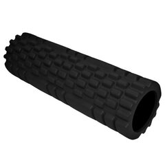 Валик для фитнеса - массажный ролик SportVida EVA (45 см длина / 14 см диаметр), черный цена и информация | Аксессуары для массажа | kaup24.ee