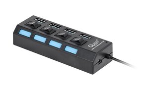 Quer Pro 3.0 USB Хаб 1 x 4 USB Разделитель Черный цена и информация | Адаптеры и USB-hub | kaup24.ee