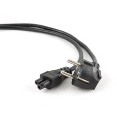 RoGer Euro 3-Pin PSU Cable 1m Black цена и информация | Охлаждающие подставки и другие принадлежности | kaup24.ee