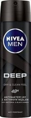 Spreideodorant meestele Nivea Men Deep, 150 ml hind ja info | Deodorandid | kaup24.ee