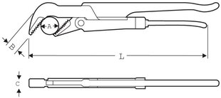 Трубный ключ Super Ego 90º 1.1/2" (420 мм) цена и информация | Механические инструменты | kaup24.ee