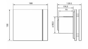 Вентилятор для ванной комнаты S&P Silent 100 CZ Design цена и информация | Vannitoa ventilaatorid | kaup24.ee