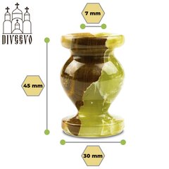 Oonüks-Marmor küünlajalg „Diveevo“, 4.5cm hind ja info | Kiriku varustus | kaup24.ee