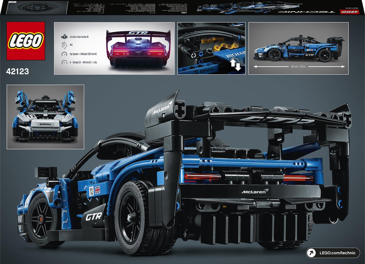 42123 LEGO® Technic McLaren Senna GTR hind ja info | Klotsid ja konstruktorid | kaup24.ee