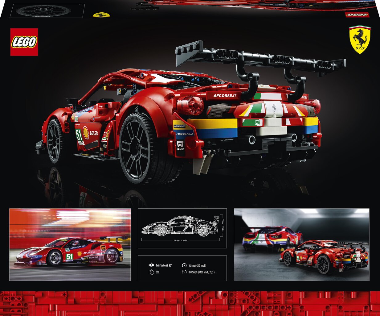 42125 LEGO® Technic Ferrari 488 GTE „AF Corse #51“ цена и информация | Klotsid ja konstruktorid | kaup24.ee