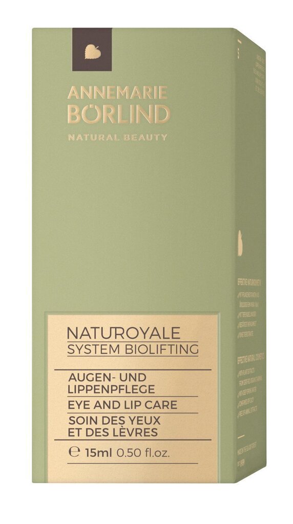 Silmaümbruse- ja huulte hooldusvahend Annemarie Borlind Naturoyale System Bioli 15 ml hind ja info | Silmakreemid, seerumid | kaup24.ee